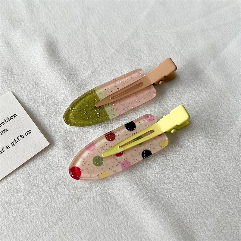 

Заколки для волос из серии «2 шт. сока», милые заколки для макияжа в виде винограда и арбуза, бесшовные заколки для волос, блестящие заколки для челки