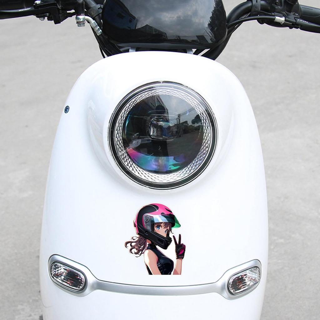 Motorcycle Decal Stickers, Locomotive Girl Bike Racing Stickers Car DecorationsPersonalized Creative Car Stickers Motorsport