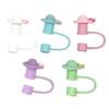 Dustproof Drinking Straw Caps Plug Reusable Straw Tip Lid Dustproof Plugs Cover Hat Shape Silicone Straw Cover Caps