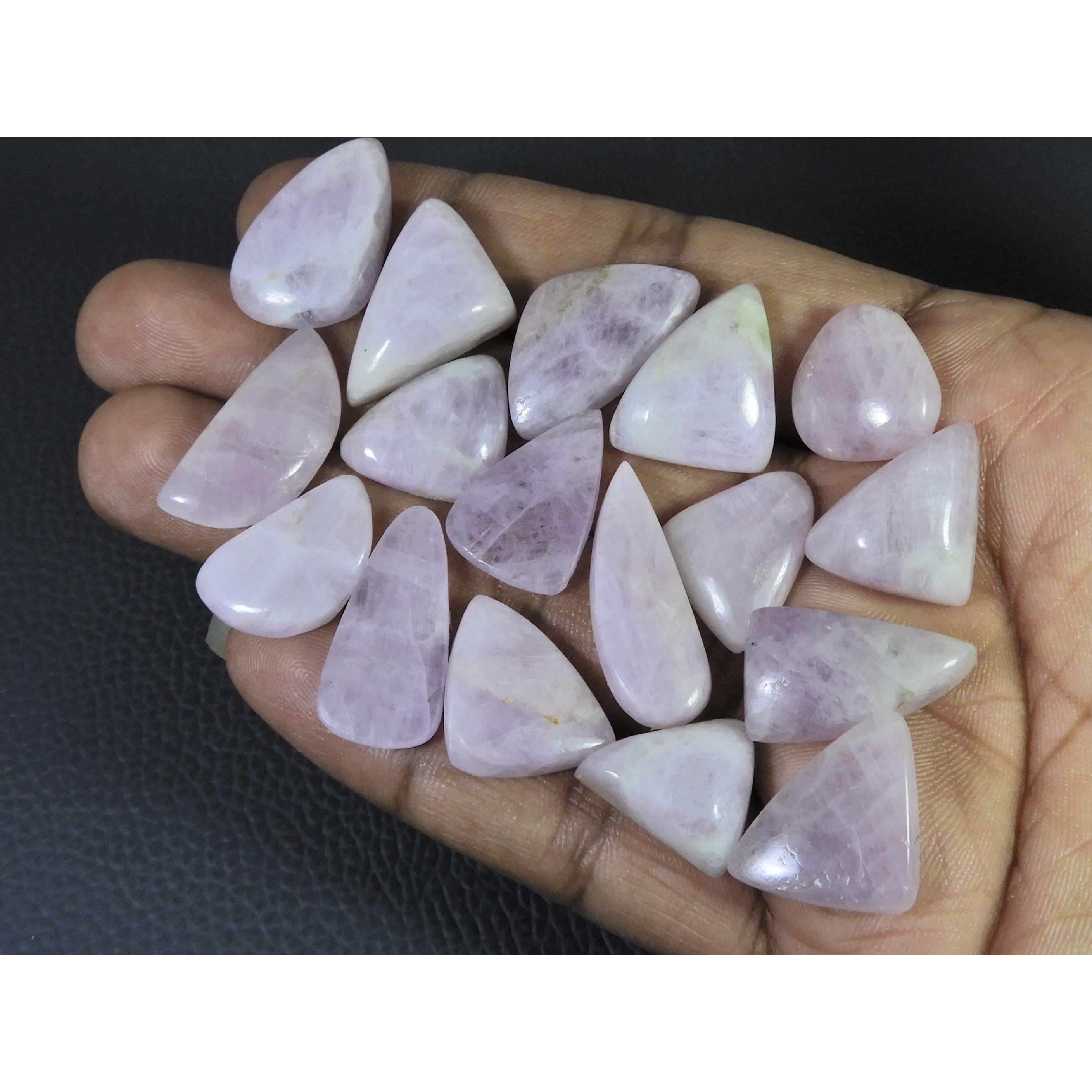 246Cts. Natural Pink Kunzite Fancy Cabochon Loose Gemstone 17Pcs Lot 17-24MM C-1166