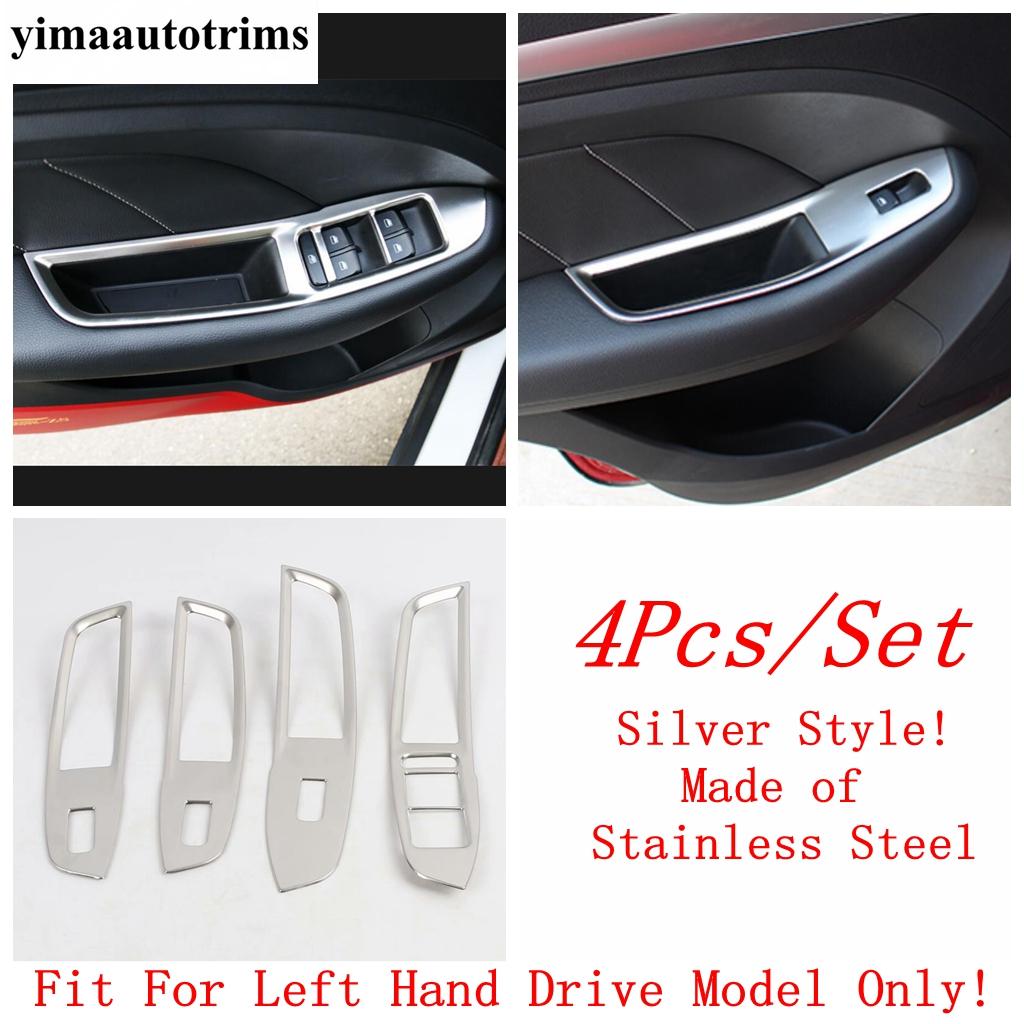Car Window Lift / Rearview Mirror Adjust Button / Door Speaker Cover Trim For MG ZS EV 2018 - Stainless Steel Accessories
