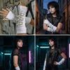 White Dark Gothic Arm Covers Polyester Half-arm Sleeve Gloves Punk Arm Sleeves  Cosplay