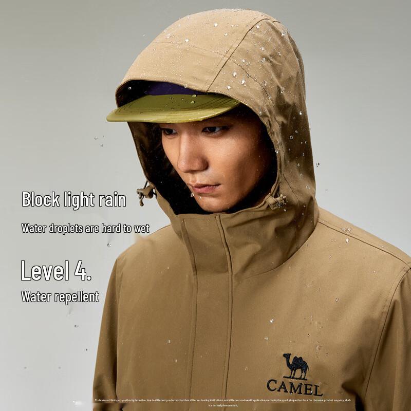 

Camel Men s Waterproof Hooded Outdoor Workwear Jacket M15CW01051 2XL