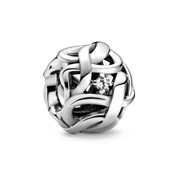 Hollow Out Shiny 925 Silver Snowflake Love Tree Charm Fitting Bead Suitable For Original Bracelet DIY Women's Gift Jewelry