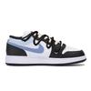 Jordan Air Jordan 1 Abrasion Resistant Low Top Vintage Basketball Shoes Men's Black Blue 553558-131(Team85-)