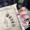 Verlaufende Bernstein-Goldfolie Abnehmbare Nagelsticker - Herbst/Winter-Kollektion