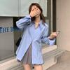Stretch Cotton Zipper Long Sleeve Women's Loose Slimming Japanese Style Shirt Jacket