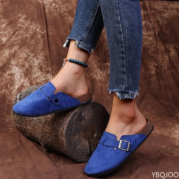 Fashion Classic Couple Slippers Woman Man Cork Birken Sandals Luxury Brand Design Buckle Strap Flat Footbed Loafer Mules