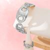 Fashion minimalist hollow creative design open bracelet solid color light luxury jewelry bracelet ring set