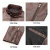ROMON Men's Stand-Collar Faux Leather Jacket