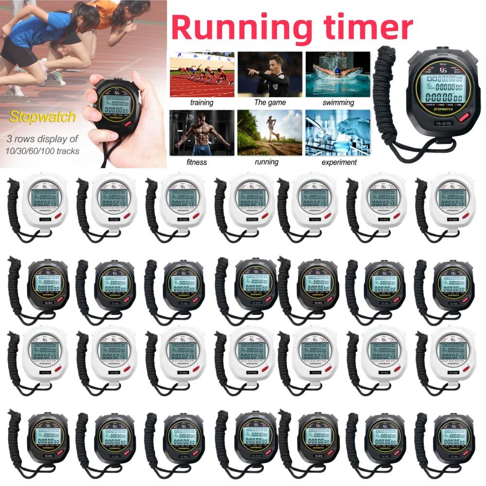 20-1Pcs Electronic Stopwatch Timer Professional Digital Handheld Training Timer Outdoor Sports Running Chronograph Stop Watch