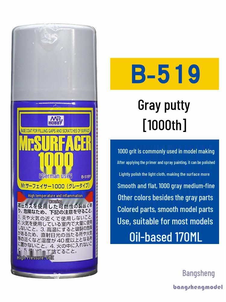 GSI Models Primer Putty for Gundam Figures - Gray, White, Black Oil-Based Spray Can