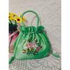 Ethnic style handmade embroidered bag wedding candy handbag middle-aged and elderly shopping mobile phone change bag mini handbag
