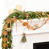 Popular Christmas Norfolk Pine & Rattan Soft Rubber Decorations for Dining Table and Staircase