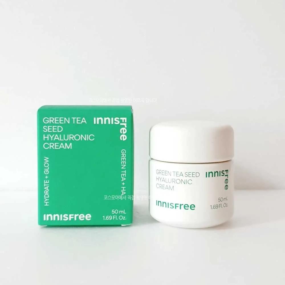 Innisfree Green Tea Hyaluronic Acid Cream 50ml Moisture Soothing, Moisture Barrier Improvement, Moisture Glow