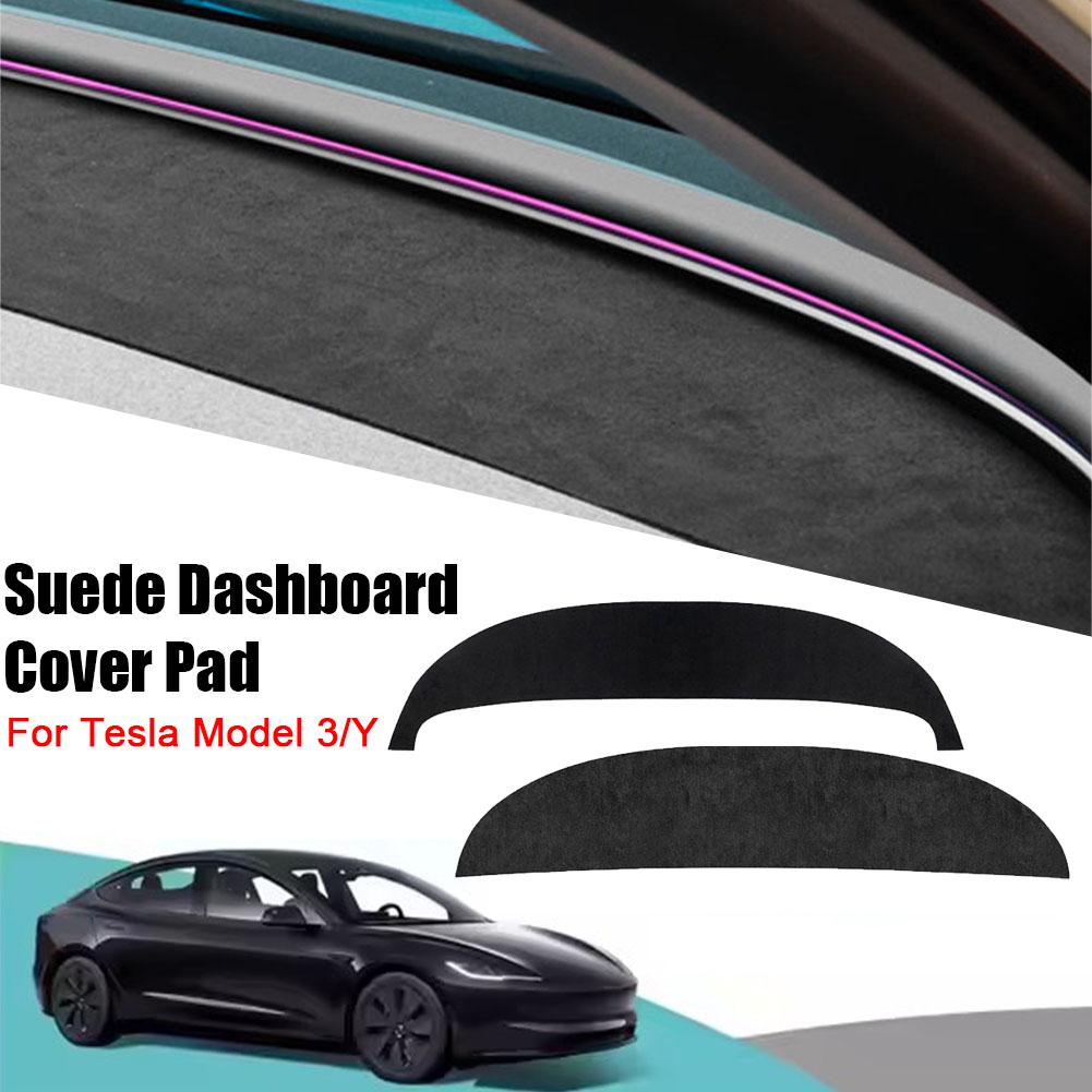 Suede Dashboard Cover Pad For Tesla Model Y Juniper Mat Non-slip 2025 Protector Dash Model Pads A3X1