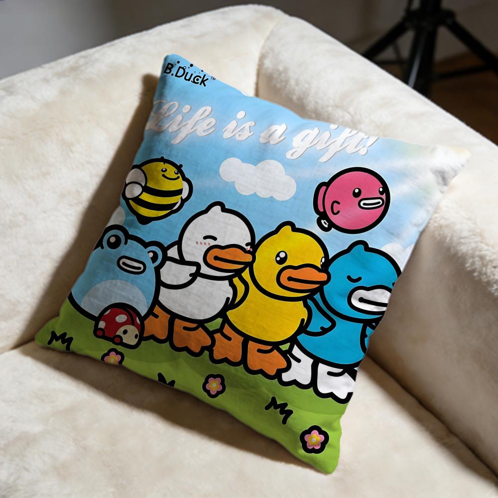 Fashion BBduckable Cushion Cover Soft Decorative Pillow Case Suitable for Bedroom Sofa Car Travel Use