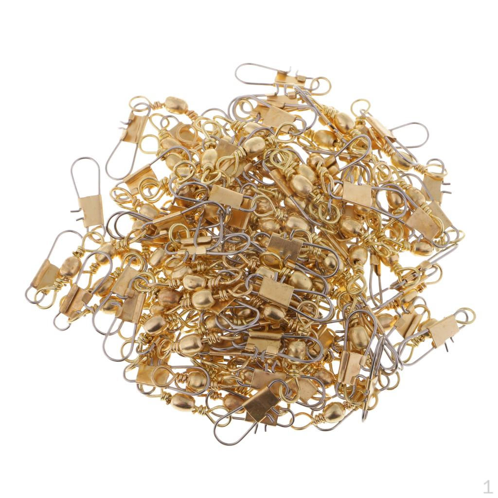 100 шт. Вертлюги бочонки с застежкой-карабином и заводными кольцами для натяжной лески 34mm