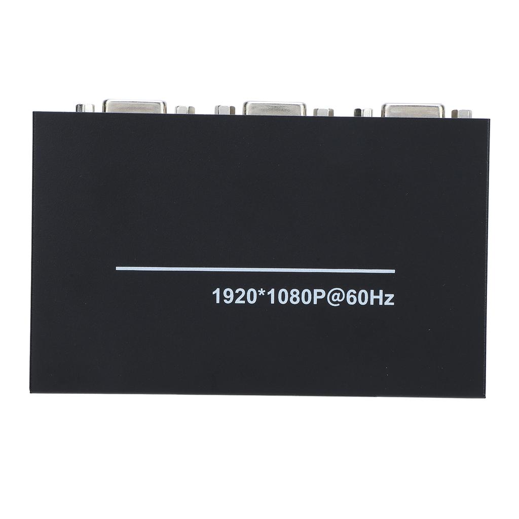 2-Port VGA Splitter 1 Eingang 2 Ausgänge 60HZ 1920 X 1080 Langstreckenübertragung Gehäuse aus Aluminiumlegierung VGA Verteiler