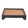 Non Slip Square Serving Tray Solid Wood Dessert Serving Tray Multifunctional Tray  For Coffee Table