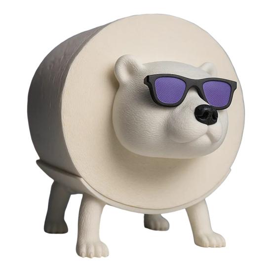 1/2Pcs Tissue Paper Roll Storage Holder Polar Bear Shape