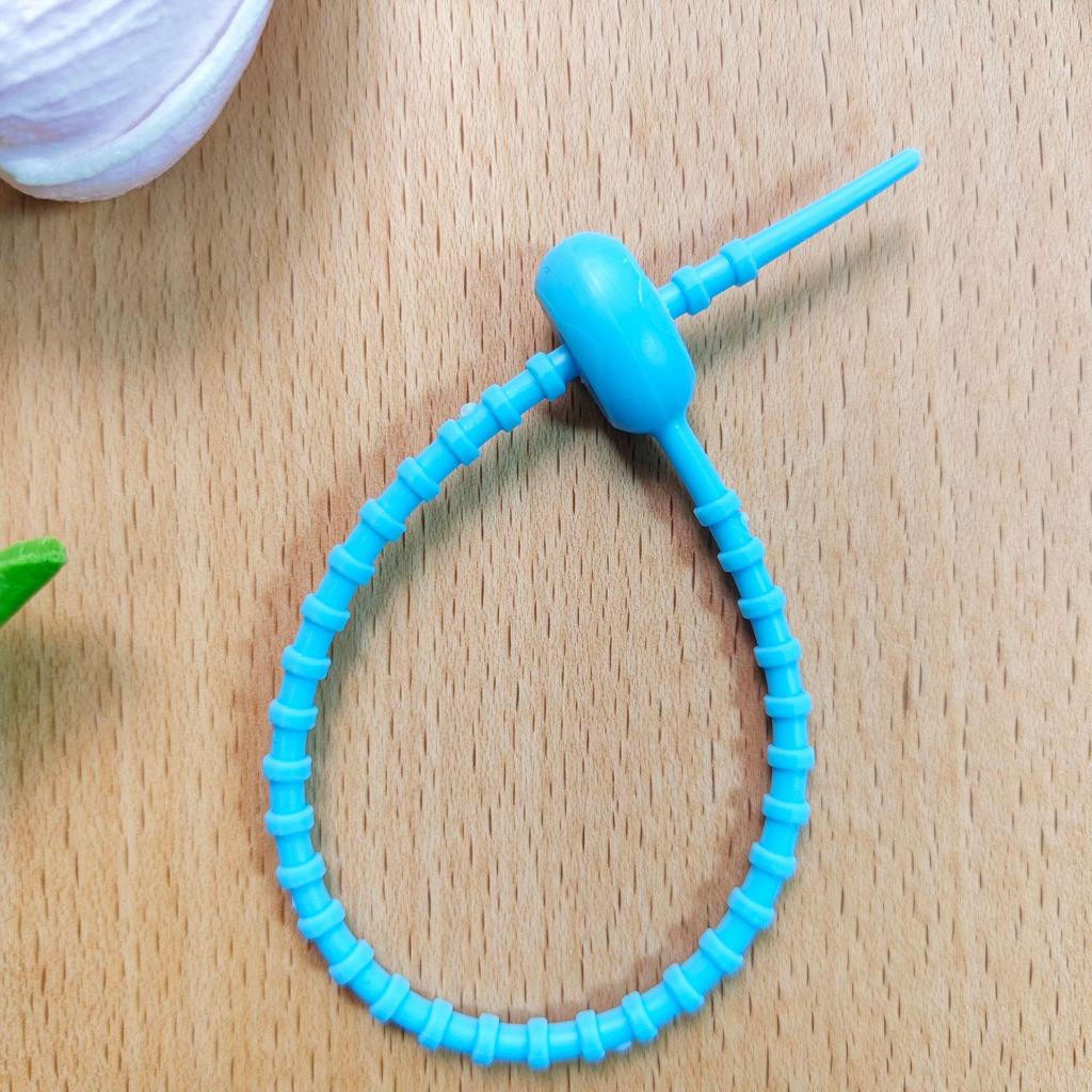 220mm Colorful Silicone Cable Tie Keychain & Wire Organizer