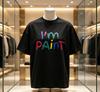 Valentinstag Partner Outfits Ich liebe es, mit den Fingern zu malen Ich bin Farbe T-Shirt Niedliches Herz Bunter Buchstaben Design Partner Shirt