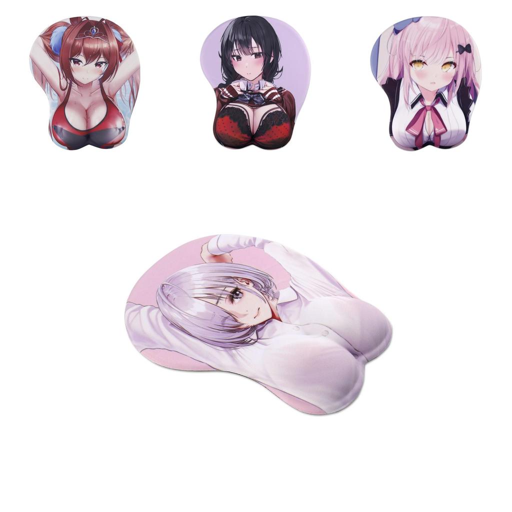 Unisex 3d Chest Anime Mouse Pad With Milk Silk Fabric And Ergonomic Wrist Support