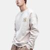 New Era Solid Logo Print Pullover American Crewneck Sweatshirt Unisex sweatshirt Ivory 12727848