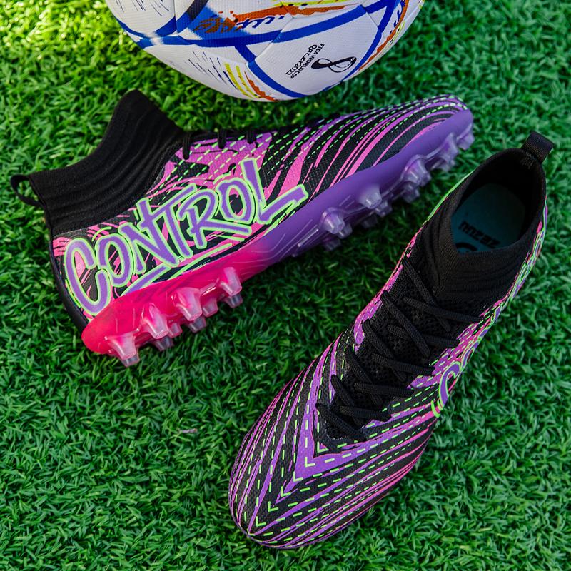 Football Boots Professional Society Soccer Cleats AG/FG Soccer Shoes Non-slip Grass Training Sneaker Teenagers Sports Footwear