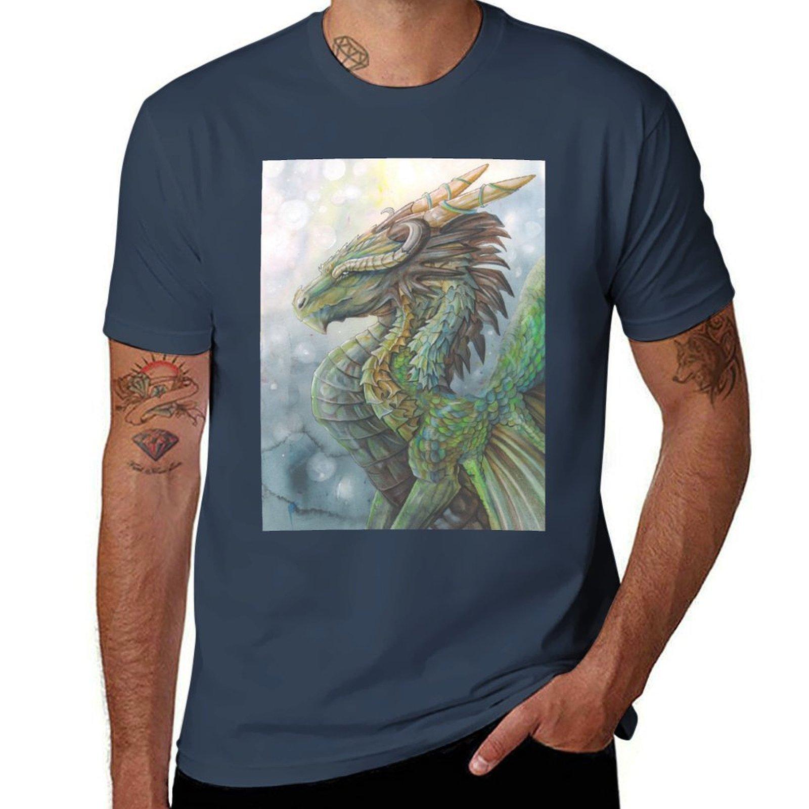River Dragon Tshirt Daily Wear Plain Short Sleeve Shirt S