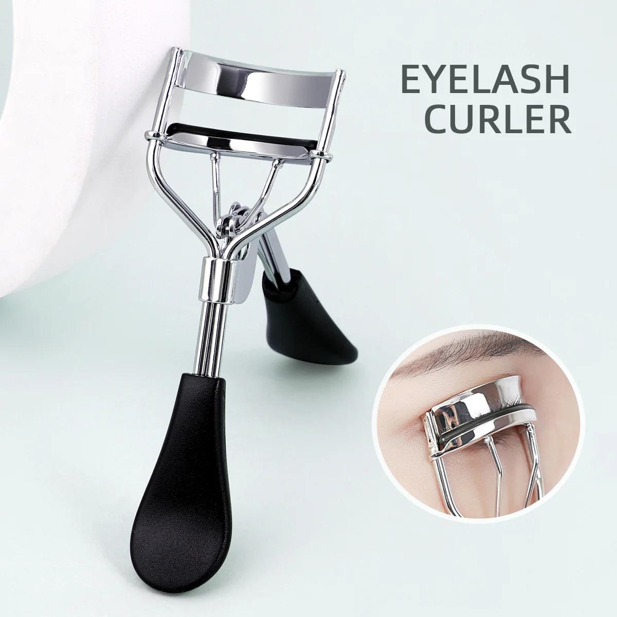 1 портативный керлер для ресниц черный, керлер для ресниц из нержавеющей стали для длительной укладки, подходит для подкручивания ресниц у женщин, глаз ресниц