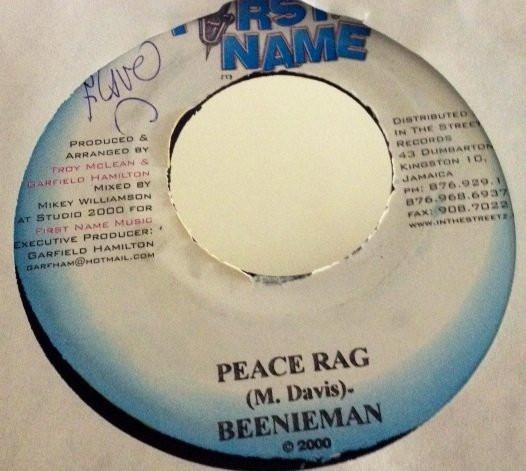 7inch Record BEENIE MAN - Peace Rag NONE First Name Musi 2000 Jamaica Reggae, Ska & Dub Used