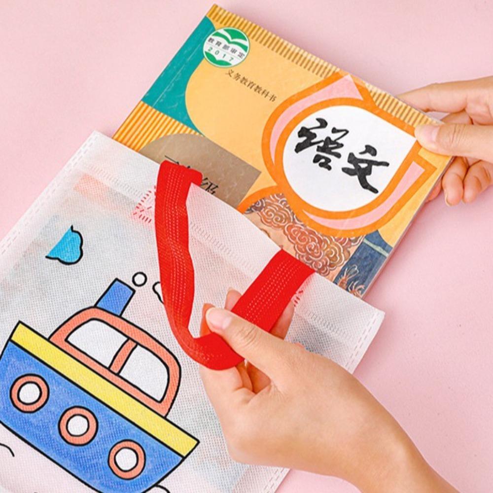 Coloring Goodie Bags Double Sided Graffiti Bag Non-woven Fabric Handbag New Graffiti Bag  Children