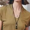 Retro Agate & Obsidian Tassel Pendant Necklace - High-End Fashion Jewelry