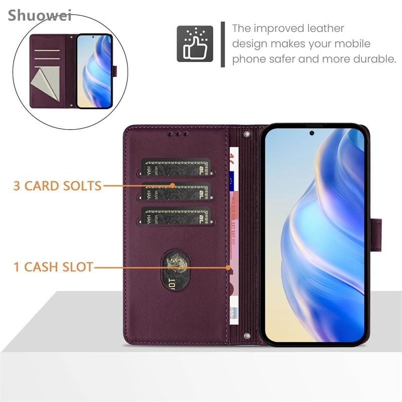 For OPPO Reno 4F 5F 5Z 7Z 8Z 8T 4 5 6 7 8 Lite Pro 4G 5G Case Flip Leather Wallet Cover Card Slot Stand Wrist Strap