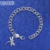 925 Sterling Silver Dragonfly Bracelet Fashion Jewelry Gift