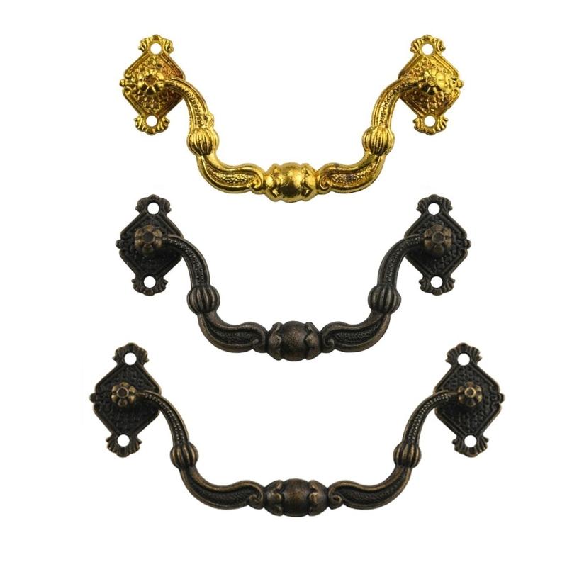 Drawer Rings Pulls Zincs Alloy Dressers Knob Cupboard Handle Vintage Furniture Handle Bedsides Cabinet Pull Hardware