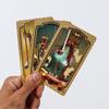 Mazzo di Tarocchi Bianco Edizione da Collezione: Set Completo Foglia Oro, Materiale PET, Nuove Carte dei Tarocchi.