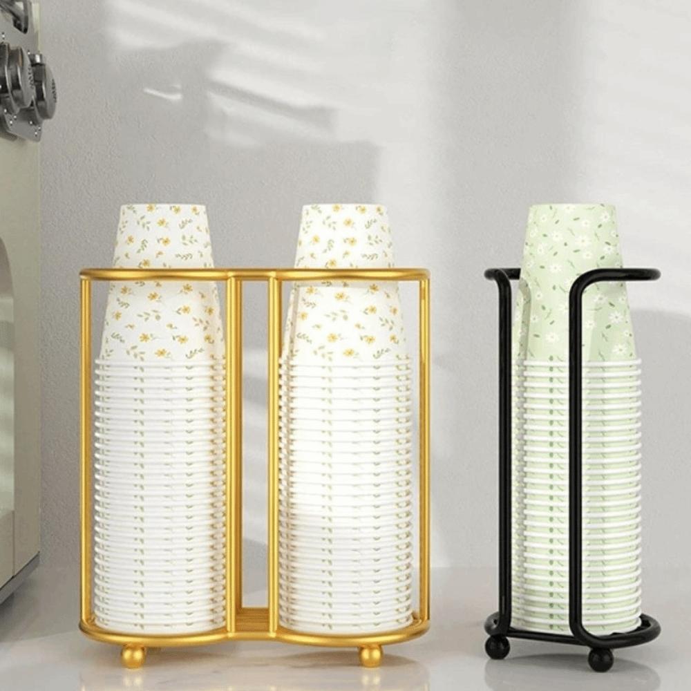 Rust-Proof Paper Cup Holder Multifunctional Paper Cup Organizer Cup Storage Rack  Kitchen Use
