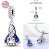 Charms Plata De Ley 925 copper Original Devil's Eye Perfume Bottle Bow Silicone Spacer Beads Women Bracelet DIY Zircon Pendants