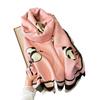 Original panda cartoon pattern simple and versatile warm pink and blue scarf women wear long scarves in winter