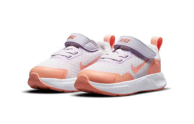 Nike Wearallday TD Slip Resistant Cushioning Abrasion Resistant Low top Running Shoes Orange Purple Infant And Toddler CJ3818-500