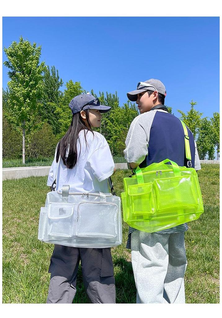 Clear Waterproof Beach Bag: Large Capacity, Lightweight, Versatile Travel & Sports Tote