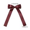 Simple Bow Ribbon Duckbill Clips Vintage Elegant Satin Bowknot Top Clips Casual Versatile Slide Metal Clips