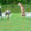 7.2ft Metal Wedding Arch, 1.5x2.2m Balloon Arch Stand, Gold Arch Backdrop Stand, Garden Arch with Base, Metal Climbing Plants
