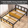 Folding Single Bed With Sturdy Metal Frame And Thick Comfortable Mattress Perfect For Guest Room Office Rest Outdoor Camping