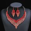 Exquisite Necklace Earring Set Fashion Clavicle Chain Europe America Style Jewelry Set  Women