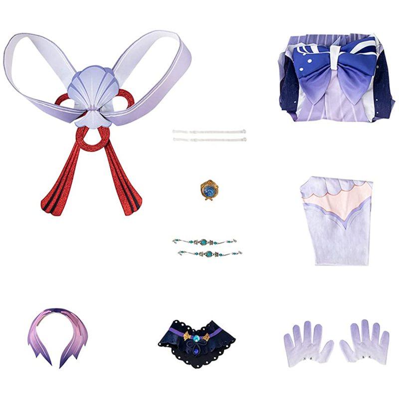 Sangonomiya Kokomi Cosplay Costume Holloween Cosplay kjole
