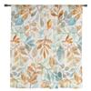 Autumn Watercolor Hand-Painted Leaves Sheer Voile Window Curtains Tulle Curtains Living Room Balcony Decoration Drapes